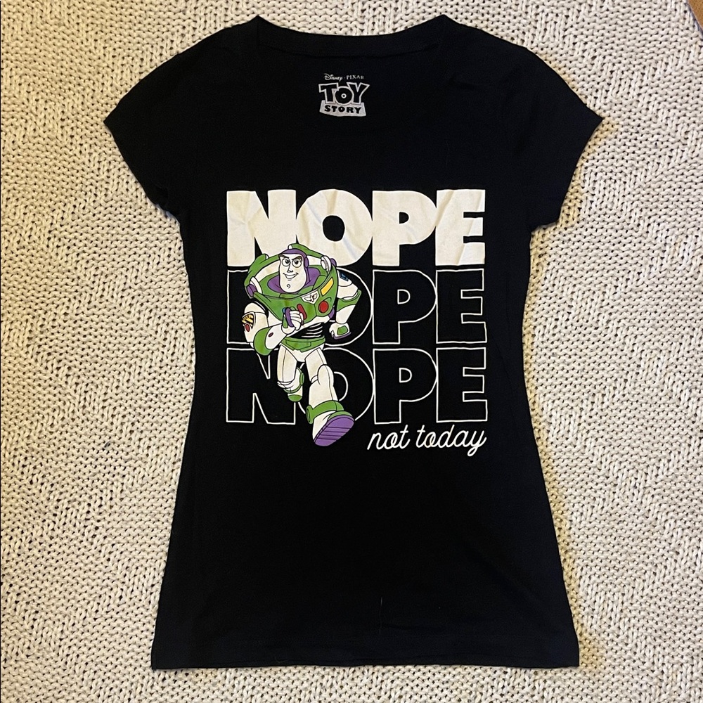 Disney Pixar Toy Story Buzz Lightyear “Nope Not Today” Tee Shirt XS